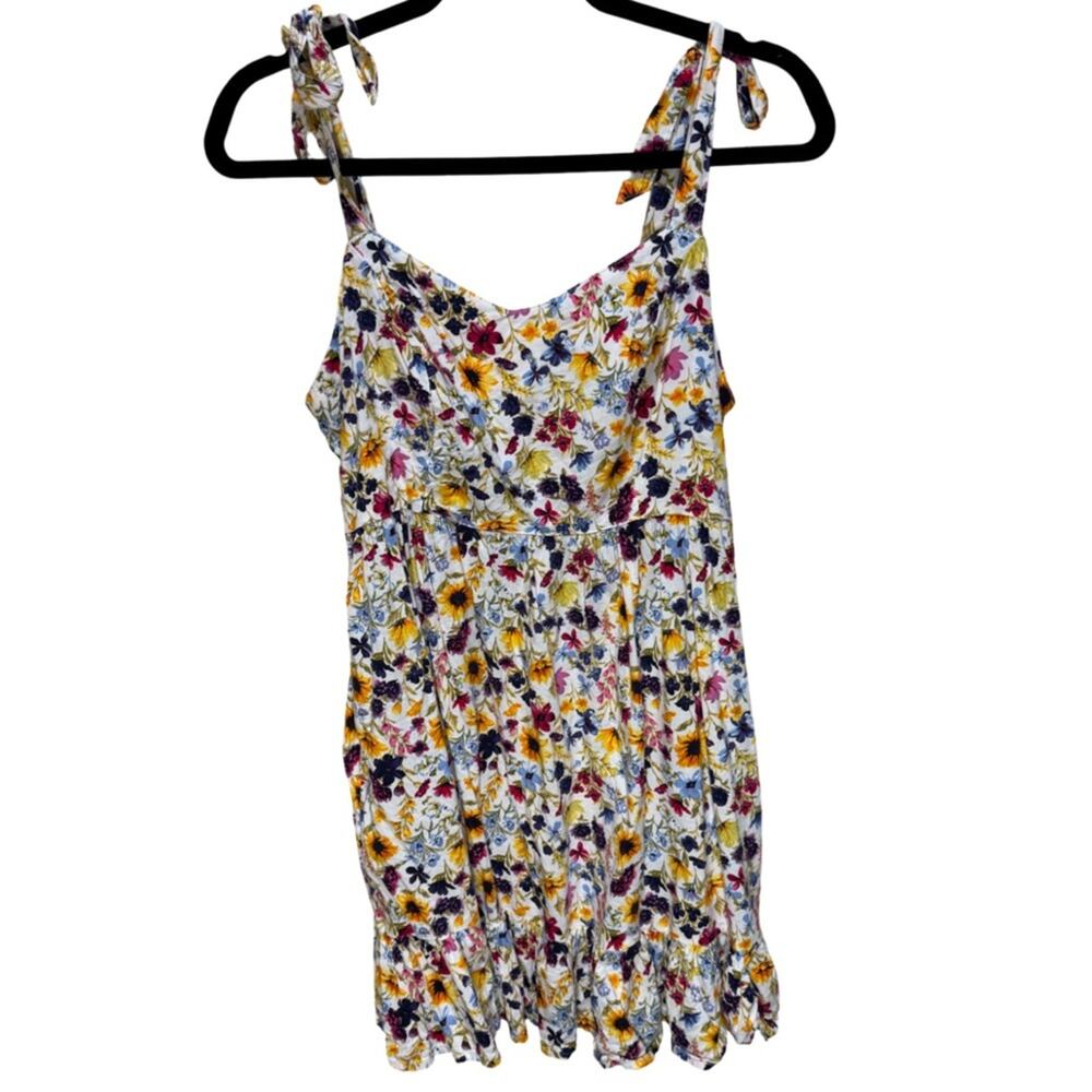 Old Navy Tie-Shoulder Fit & Flare Floral Cami Mini Dress- Wildflowers Size MP - Picture 1 of 6